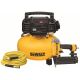 DEWALT 6 Gal. 165 PSI18-Gauge Brad Nailer and Heavy-Duty Pancake Electric Air Compressor Combo Kit