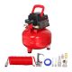 Ahfiwaso 3 gal. 110 PSI Portable Electric Air Compressor Pancake Oil-free Tank with 11 PCS Accessories Kit
