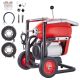 SKYSHALO Drain Cleaner Machine 120FT. x 6/5 In., 1100W Electric Sewer Snake Auger Manual Feed-with 6 Cutters and CW/CCW Control