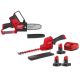 Milwaukee M12 FUEL 8 in. 12V Brushless Cordless Battery Powered Hedge Trimmer w/ Pruning Mini Chainsaw, (3) Batteries, (1) Charger