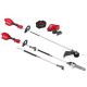 Milwaukee M18 FUEL 18V 16 in. Brushless Cordless Straight Shaft String Trimmer w/ Pole Saw, 12.0 Ah FORGE Battery, Charger