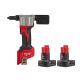 Milwaukee M12 12-Volt Lithium-Ion Cordless Rivet Tool with 3.0 Ah Battery Pack (2-Pack)