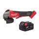 Milwaukee M18 FUEL 18V Lith-Ion Brushless Cordless 4-1/2 in. /5 in. Grinder w/ Variable Speed & Paddle Switch w/ 5.0 Ah Battery