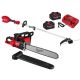 Milwaukee M18 FUEL 18V Brushless Cordless 20 in. Dual Battery Chainsaw Kit w/ String Trimmer, (2) 8.0 Ah FORGE Batteries, Charger