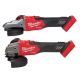 Milwaukee M18 FUEL 18V Lith-Ion Brushless Cordless 5 in. Flathead Braking Grinder w/ Slide Switch Lock-On w/ M18 Grinder