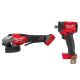 Milwaukee M18 FUEL 18-Volt Lith-Ion Brushless Cordless 7 in. Braking Grinder w/ Variable Speed w/ 1/2 in. Impact Wrench
