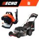 ECHO 21 in. 190 cc Briggs and Stratton Gas 3-in-1 Dual Blade RWD Self-Propelled Lawn Mower, 58.2 cc Gas Backpack Blower Kit