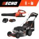 ECHO 21 in. 190 cc Gas 3-in-1 RWD Self-Propelled Lawn Mower and 56V Cordless Blower w/ 2.5Ah Battery and Charger Combo Kit