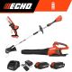 ECHO 56V Cordless String Trimmer, Handheld Blower, 6 in. Chainsaw Combo Kit w/ (2) 2.5Ah Batteries & (2) Chargers (3-Tool)