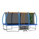 Nestfair 14 ft. Outdoor Blue Long Rectangular Trampoline with Ladder