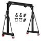 Dkenicor 2 Ton Portable Gantry Crane Adjustable Height and Width, Heavy-Duty Shop Lift Hoist with 2 Ton Manual Trolley Black