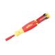 Wiha 1000-Volt Insulated SlimLine Ultra Driver Blade Screwdriver Set Slotted, Phillips, Terminal (7-Piece)