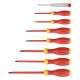 Lukyamzn Insulated Screwdriver Set 4.7 in. Shank 7 Bit Red Insulated Electrician Magnetic Non-Slip Handle (9-Piece)