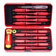 Lukyamzn 1000V Insulated Electrician Screwdriver Set 13-Piece Interchangeable Handle CR-V Magnetic Tips Red Hand Tool Kit