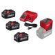 Milwaukee M18 18-Volt Lith-Ion 175-Watt Powered Compact Inverter for M18 Batteries w/ (3) Battery & Charger Kit