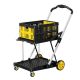 LITEKON Tool Cart 29.9 in. 200 lbs. Multi Functional Collapsible Carts with 1 Storage Crates, Yellow