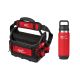 Milwaukee PACKOUT 15 in. Structured Tote with PACKOUT Red 24 oz. Insulated Bottle with Chug Lid
