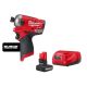 Milwaukee M12 FUEL SURGE 12V Lithium-Ion Brushless Cordless 1/4 in. Hex Impact Driver with HIGH OUTPUT XC5. 0 Starter Kit