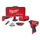 Milwaukee M12 FUEL 12V Lithium-Ion Cordless Oscillating Multi-Tool Kit with Impact Driver, Battery, Charger, Accessories and Bag