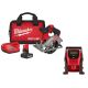 Milwaukee M12 FUEL 12V Lithium-Ion Brushless 5-3/8 in. Cordless Circular Saw Kit with Portable Inflator