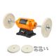 SKYSHALO Bench Buffer Polisher, 1/2HP, 1725/3450RPM, with 2PCS Cotton Wheels & Cast Iron Base for Metal