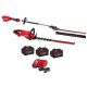 Milwaukee M18 FUEL 18V 30 in. Brushless Cordless Hedge Trimmer Kit w/ 24 in. Pole Hedge Trimmer, (3) 8.0 Ah Battery and Charger