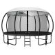 fiziti 10ft. Round Backyard Trampoline With Basketball Hoop, Safety Enclosure, Sprinkler, Lights, Socks and Wind Stakes