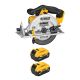 DEWALT 20-Volt MAX Lithium-Ion Cordless 6.5 in. Sidewinder Style Circular Saw with (2) 20-Volt MAX 5. 0Ah Battery Packs