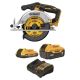 DEWALT 20V MAX Lithium-Ion Cordless Brushless 6-1/2 in. Sidewinder Style Circular Saw with 20V 5 Ah & 2 Ah Batteries & Charger