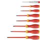 YICHUHAOXI Insulated Screwdriver Set 4.7 in. Shank 7 Bit Red Insulated Screwdriver Non-Slip Magnetic Electrician 9-Piece