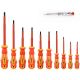 Yichuhaoxi VDE Series 1000-Volt Insulated Shank 11 Bit Red Black Magnetic Tip Screwdriver Set TPR Handle Hand Tool 11-Piece Set