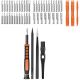 Yichuhaoxi 58 in. Shank 44 Bit Small Precision Screwdriver Set Magnetic Mini Professional Tool Kit Gray 58-Piece