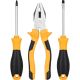 Yichuhaoxi General Household Hand Tool Set Non-Slip Handle Multi-Purpose Pliers Screwdrivers Daily Use 3-Piece Screwdriver Set
