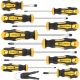 Yichuhaoxi Magnetic Screwdrivers Set 10-Piece Cushion Grip Handle Chromium Vanadium Steel Ergonomic Storage Phillips Slotted