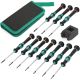 Yichuhaoxi Precision Screwdriver Set Magnetic Tips Ergonomic Handle 10 Bits Canvas Storage Case 10-Piece Hand Tool Kit