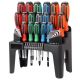 YICHUHAOXI 44-Piece Magnetic Screwdriver Set Go-Thru Steel Blades High Torque Chrome Vanadium Hex Keys Plastic Rack