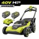 RYOBI 40V HP 21 in. Brushless Cordless Cross Cut Self-Propelled All Wheel Drive Mower w/ (2) 6.0 Ah Batteries & Charger