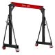 LITEKON 1 Ton Portable Gantry Crane Adjustable Height and Width, Heavy-Duty Shop Lift Hoist with 2 Ton Manual Trolley Black