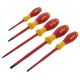 Wiha Insulated SoftFinish Slotted Phillips Square Screwdriver Set (5-Piece)
