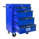 Damodpoy 13 in. W 4-Drawer Rolling Metal Blue and Black Tool Cabinets with Ball Bearing Drawer Slides and Tool Storage Organizer