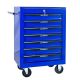 Damodpoy 13 in. W 7-Drawer Rolling Metal Black and Blue Tool Cabinets w/ Ball Bearing Drawer Slides and Tool Storage Organizer