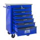 Damodpoy 13.58 in. W 6-Drawer Rolling Blue and Black Metal Tool Cabinets w/ Armrests w/ Drawer Slides and Tool Storage Organizer