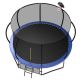 Runesay 12 ft. Blue Outdoor Recreational Trampoline with Safety Enclosure Net and Ladder