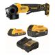 DEWALT 20V MAX XR Lithium-Ion Cordless Brushless 4.5 in. Small Angle Grinder with 20V MAX 5Ah and 2Ah Batteries and Charger