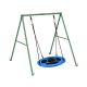 LUKVIZO Heavy Duty A-Frame Metal Swing Set with Flying Saucer Swing for Indoor and Outdoor Use, Full Steel Construction, Blue