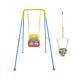 LUKVIZO 2-in-1 Toddler Swing and Baby Jumper with Soft Cushion, Foldable Indoor and Outdoor Swing Set for Backyard Play (Blue)