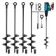 LUKVIZO Heavy Duty Swing Set Anchor Kit with 18 in. Screw in Earth Anchors Securing Animals Camping Mobile Home