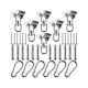 LUKVIZO Stainless Steel Swing Hangers for Indoor and Outdoor Use with Hook Screw Bolt Washer 360-Swivel, 2000 lb Capacity