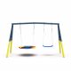 GOGEXX Outdoor Blue Swing Set for Backyard with Heavy-Duty A-Frame Metal Outdoor Swing Stand