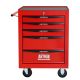 Damodpoy 13 in. W 5-Drawer Rolling Metal Black and Red Tool Carts with Ball Bearing Drawer Slides and Steel Tool Storage Box